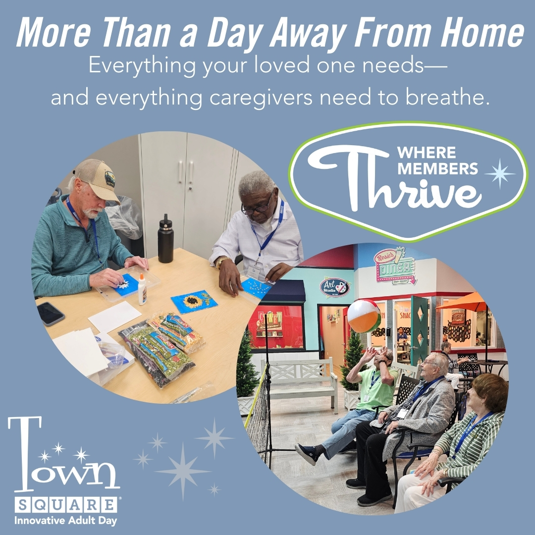 Town Square Fort Mill Facebook ad: Caring for a loved one with memory loss…