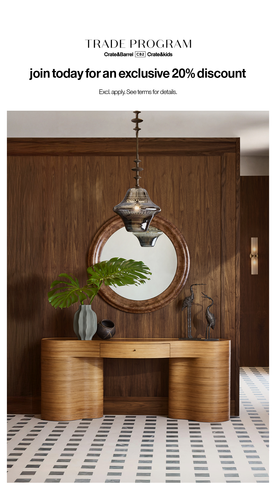 Crate and Barrel Facebook ad