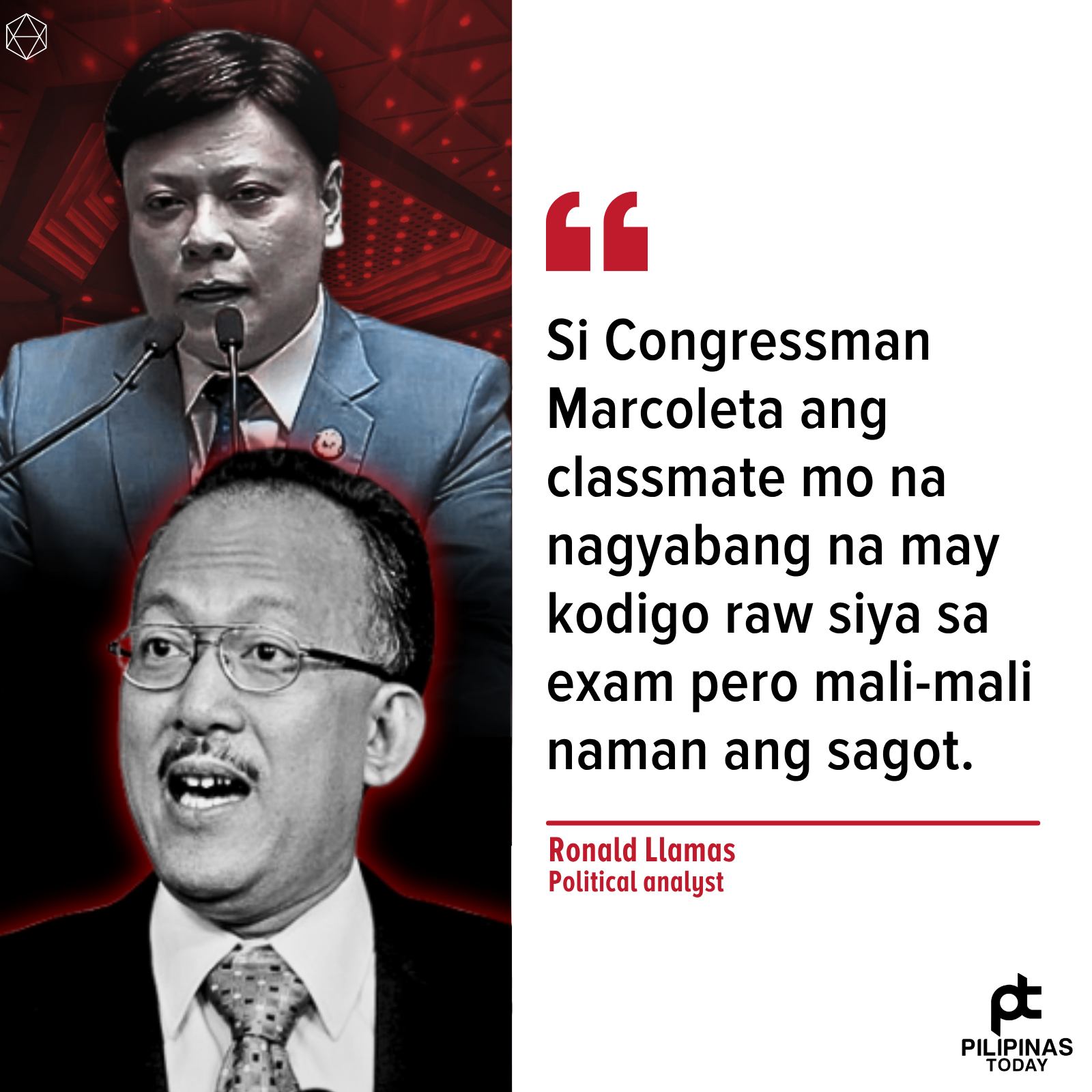 Pilipinas Today Batangas Facebook ad: ‘MAY KODIGO, MALI-MALI NAMAN SAGOT’