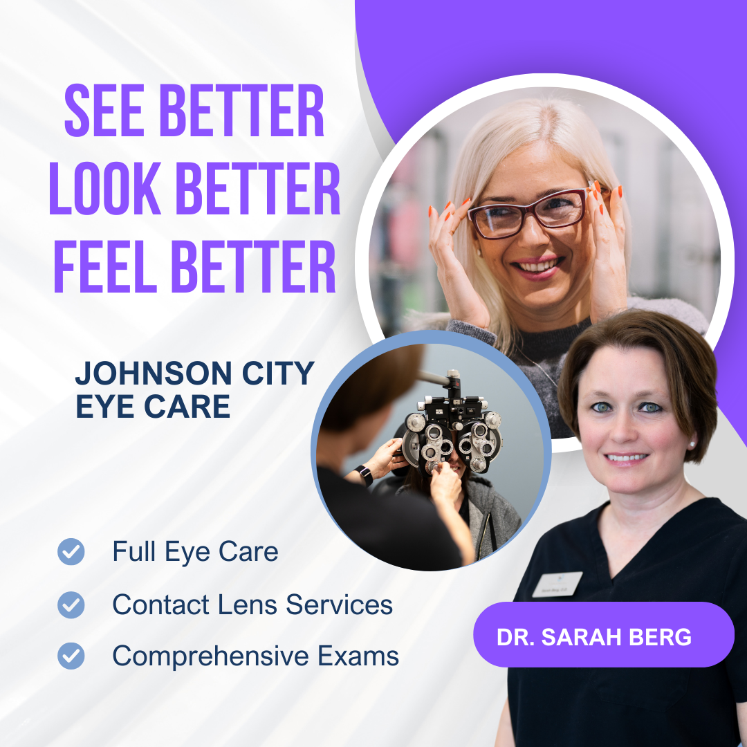 Johnson City Eye Care Facebook ad: Quality Local Eye Wear Solutions