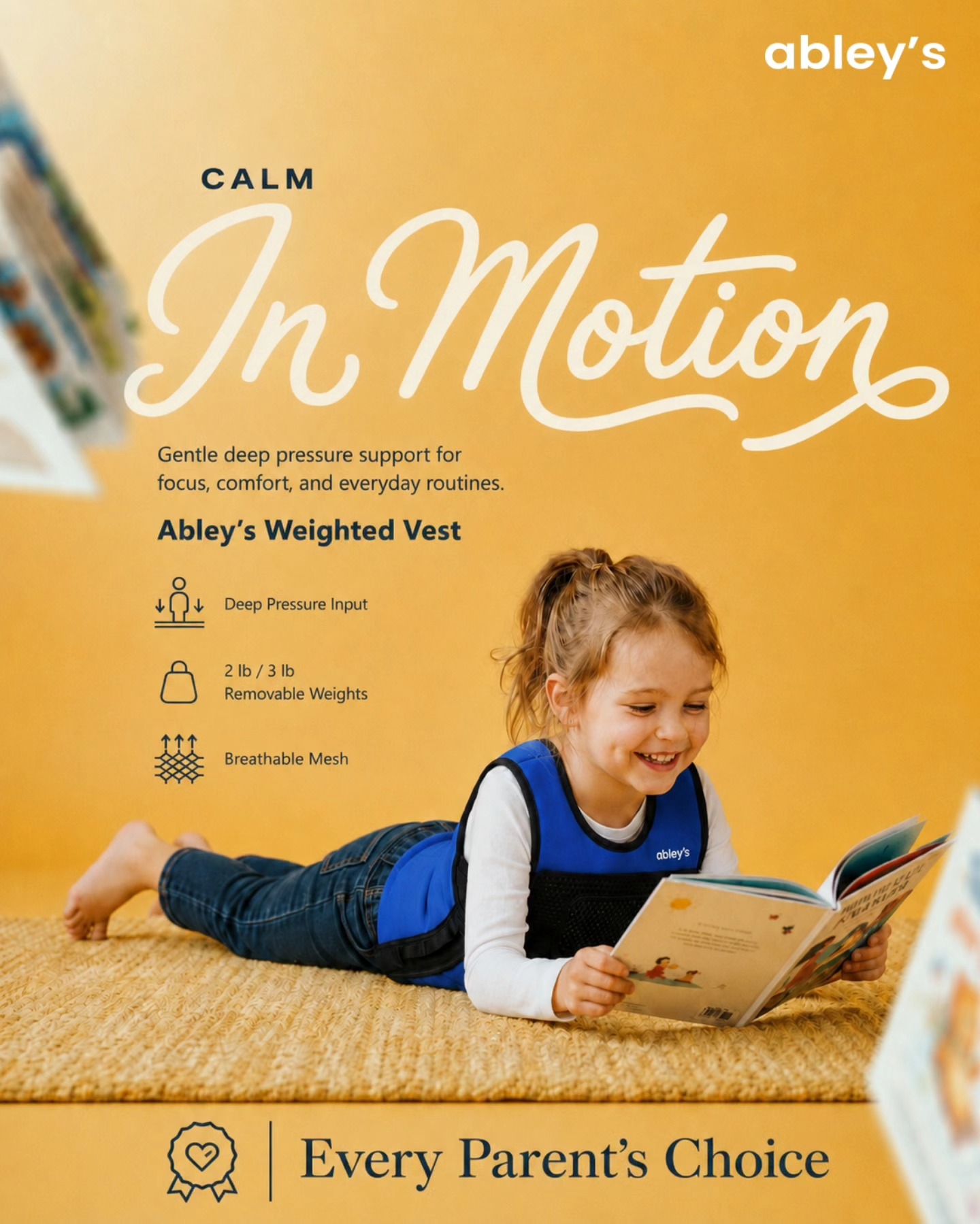 Abley's UAE Facebook ad: Some kids feel more settled when their body…