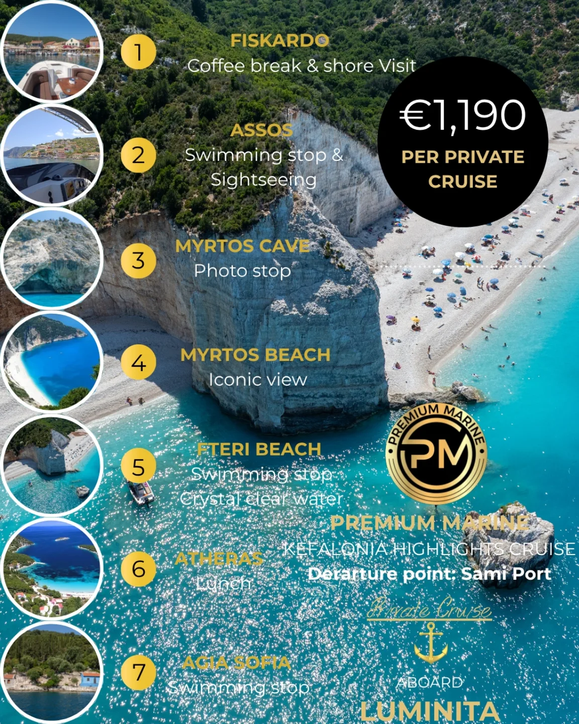 premium.marine Facebook ad: Kefalonia Highlights Cruise