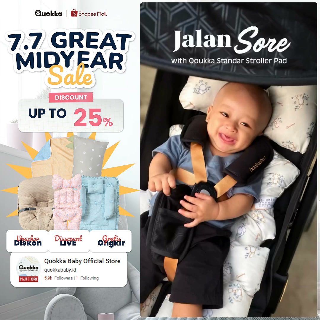 Quokka Baby Indonesia Facebook ad: Quokka Luxury Stroller Pad Diskon Hingga 25%