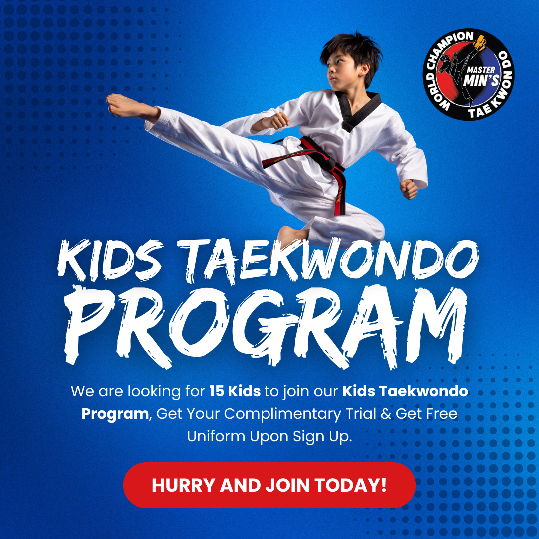 Master Min’s World Champion Tae Kwon Do Facebook ad: Spring Into Focus & Confidence