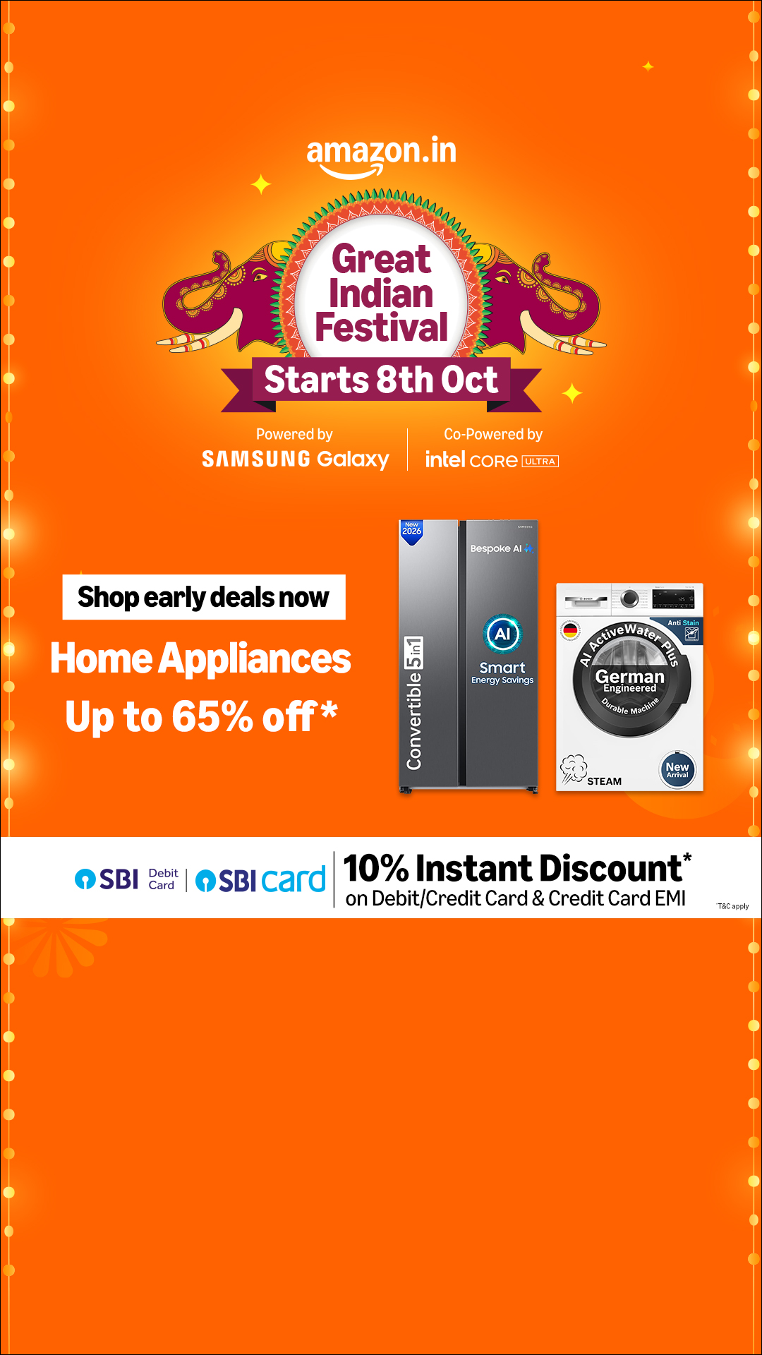 Amazon India Facebook ad: Get early deals of Up to 65% off…
