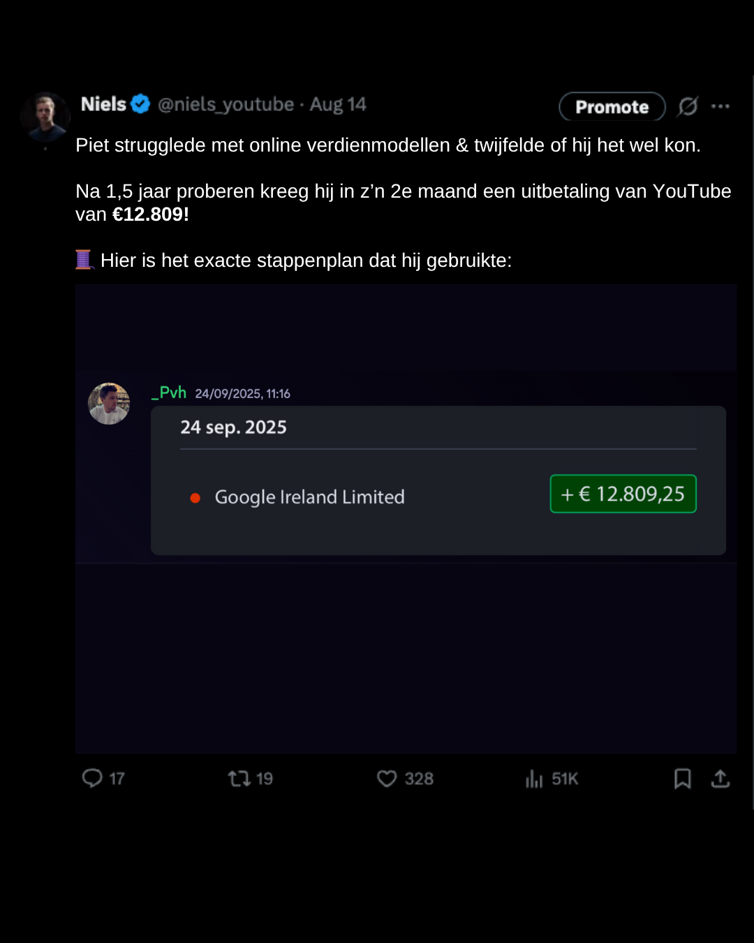YouTube Niels Facebook ad from May 14, 2026