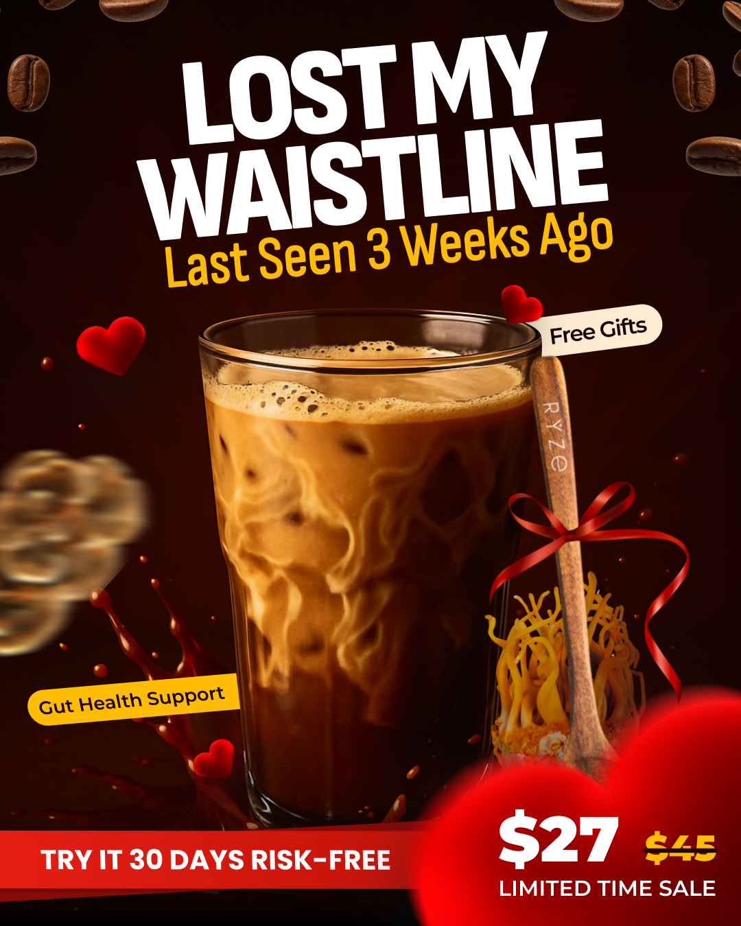 RYZE Superfoods Facebook ad