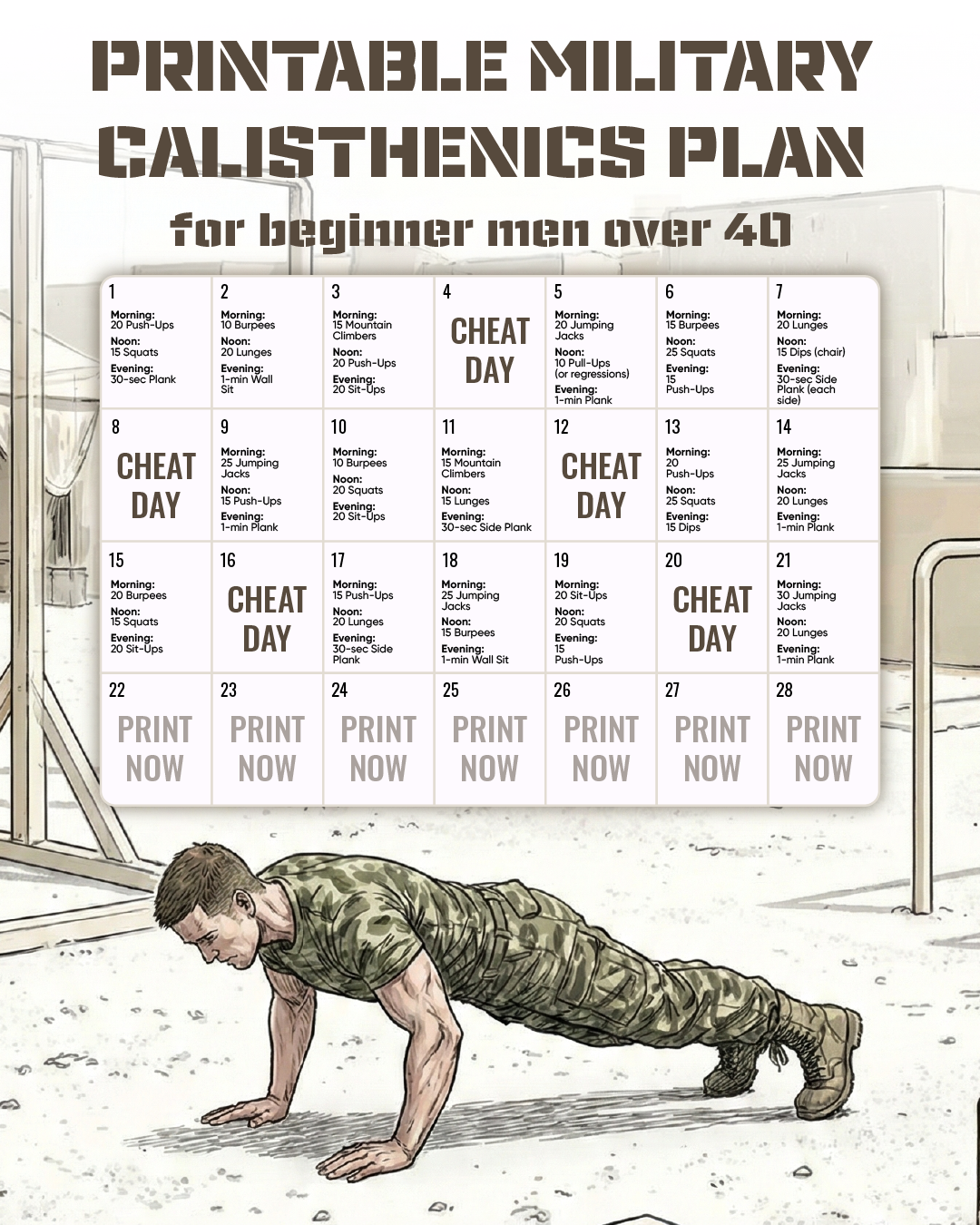 28 Day Challenge - Calisthenics Facebook ad