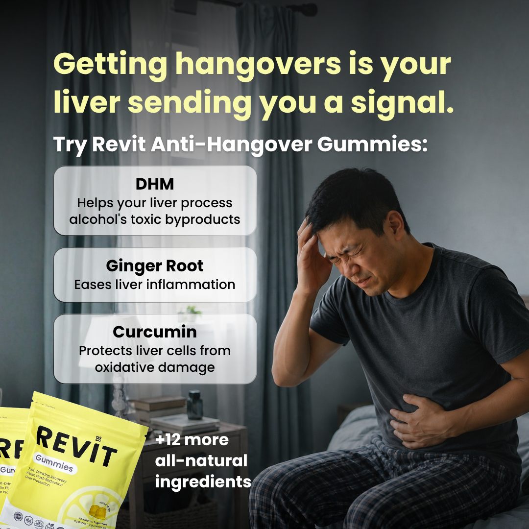 Revit Facebook ad: Your Liver Works Hard. Return the Favour.