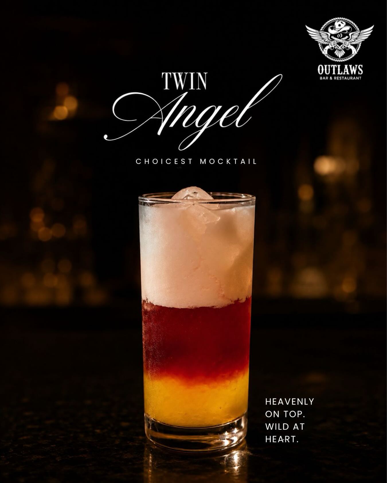 Outlaws Restobar & FineDine Facebook ad: Heavenly on top.