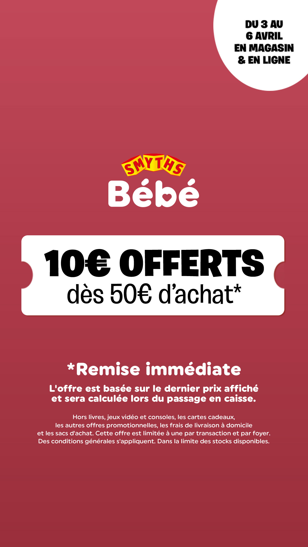 Smyths Toys Superstores FR Facebook ad from Apr 3, 2026