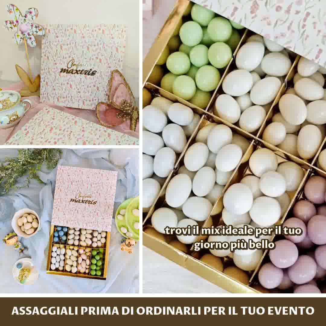 Confetti Maxtris Facebook ad: Assaggiali prima di ordinare i confetti per il tuo evento