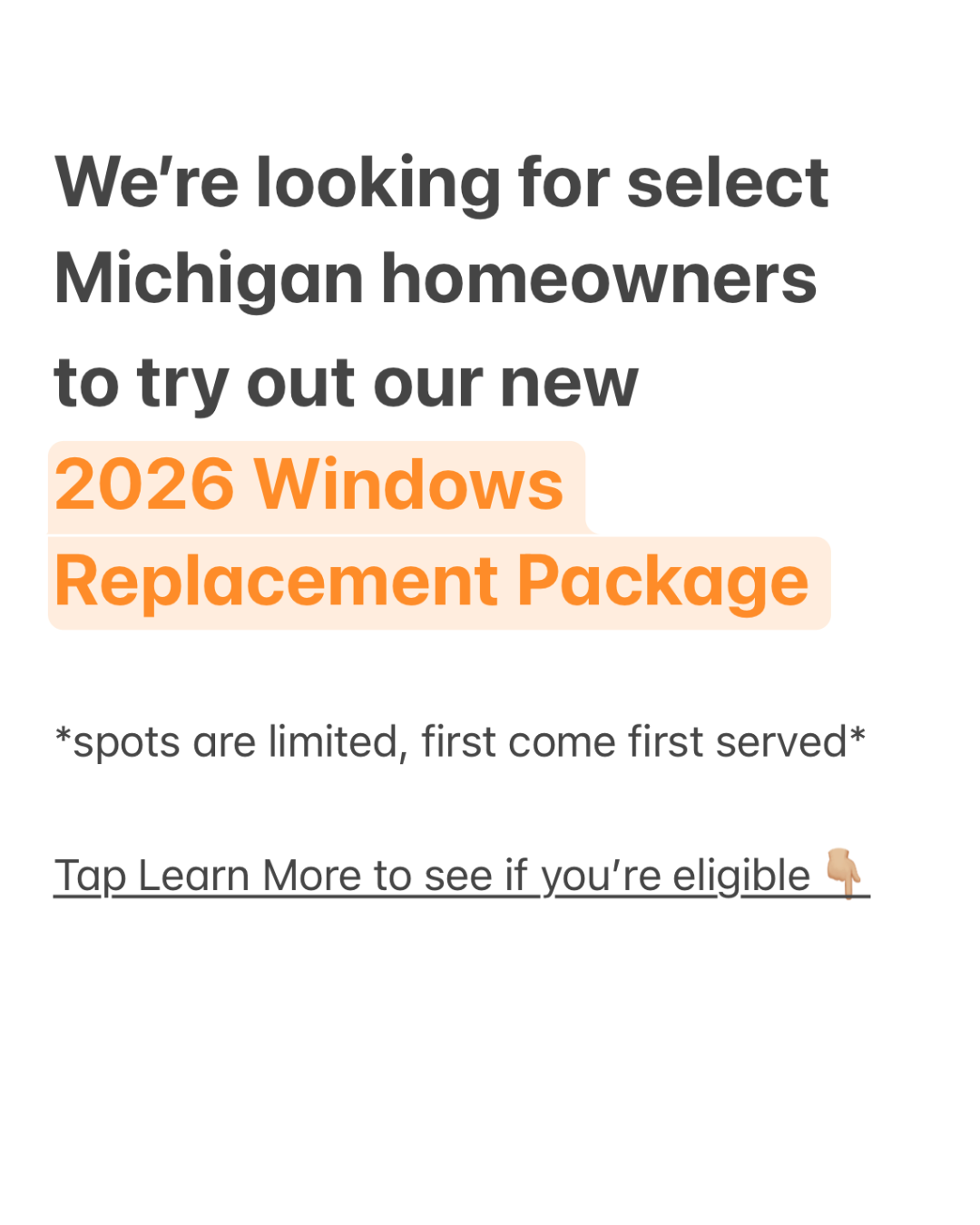 TruHome Pros Facebook ad: MI Homeowners Are Saving BIG on Window Replacements!