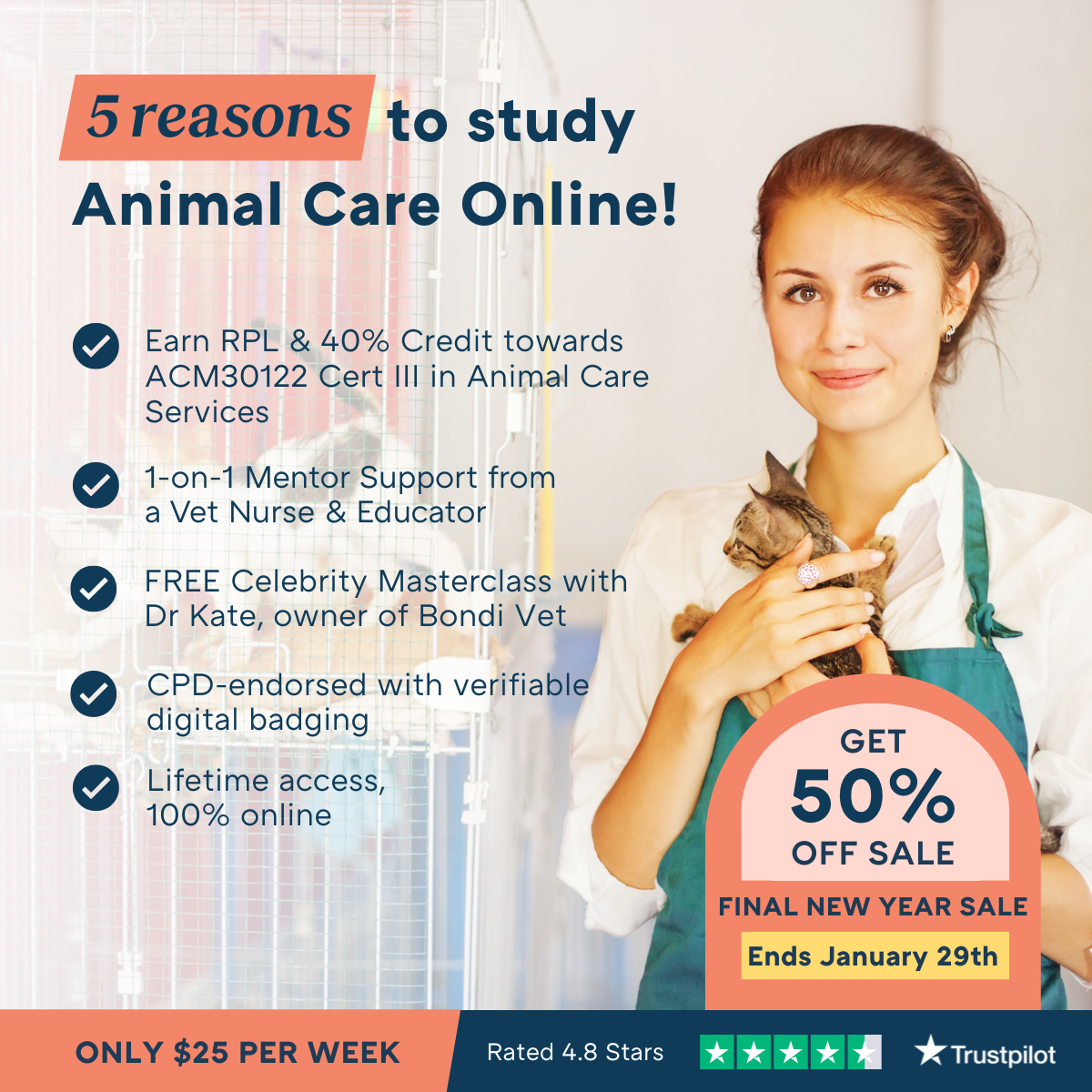 Online Courses Australia Facebook ad