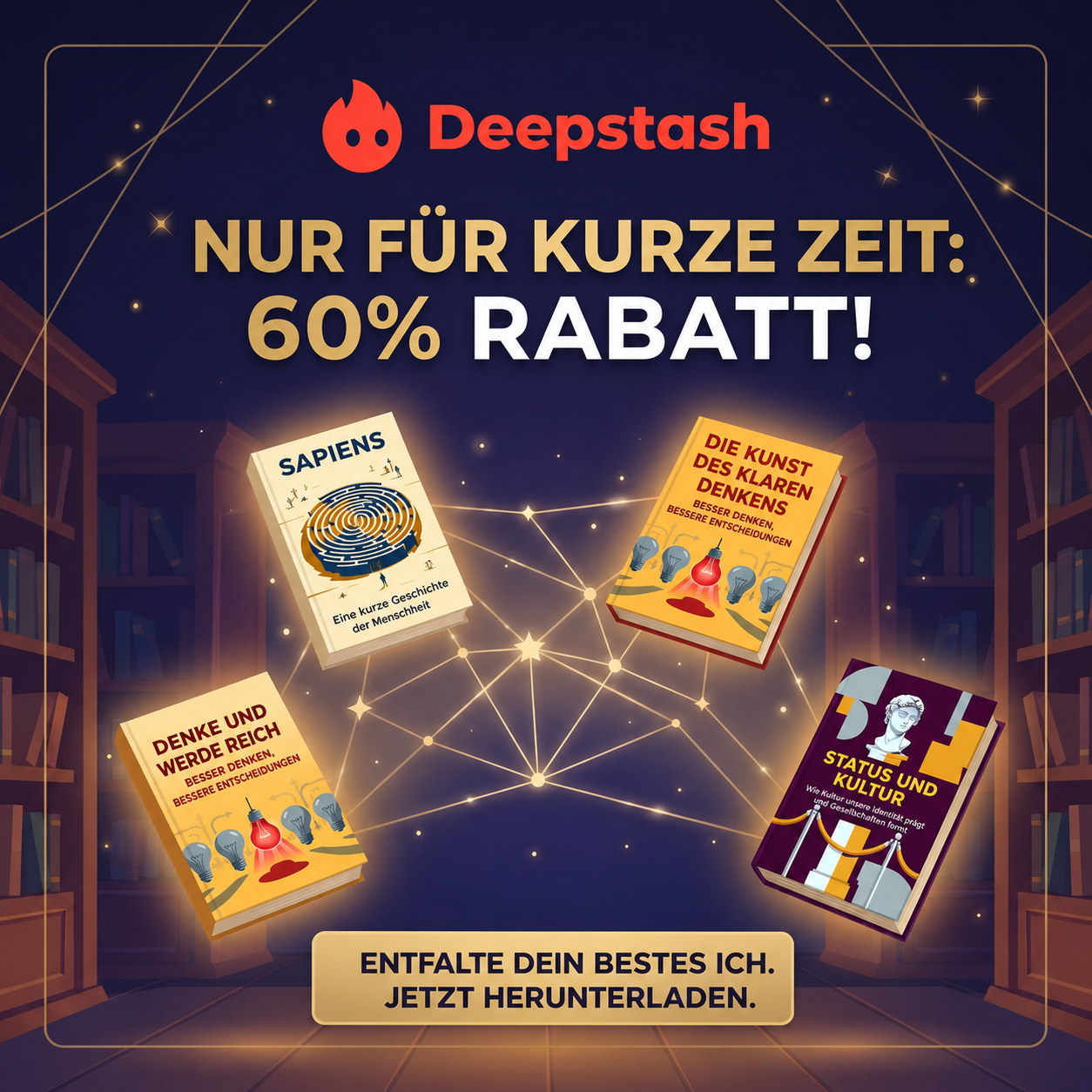 Deepstash Facebook ad