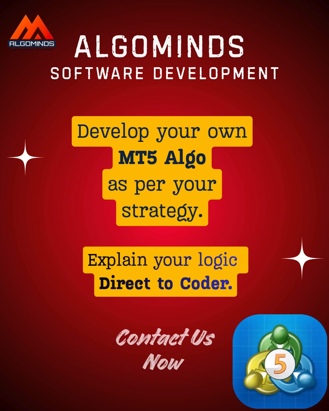 Algo minds software development for trading Facebook ad: Chat with us