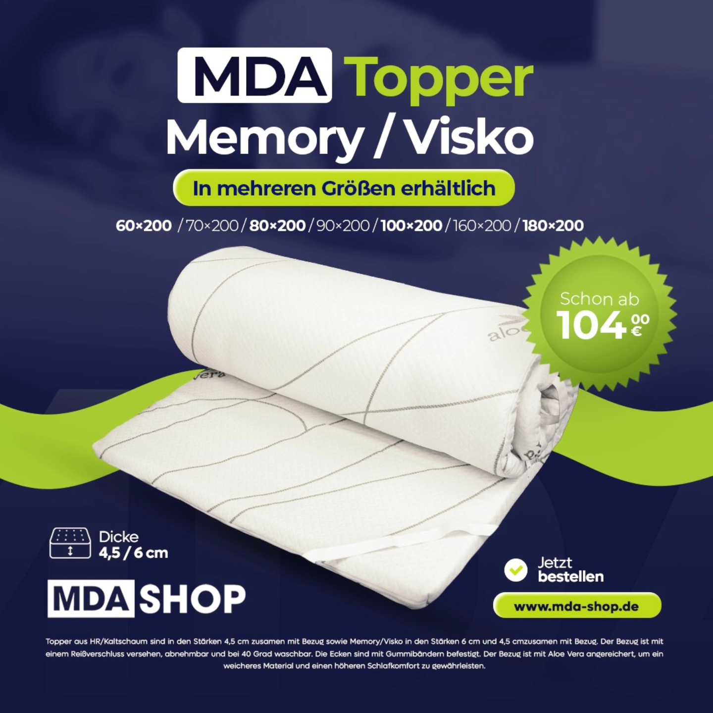 MDA Shop Facebook ad: Ihr Rücken wird es Ihnen danken.