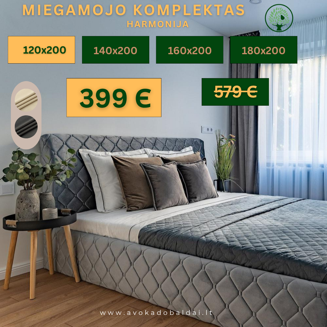 Avokado Baldai Facebook ad: Lova + čiužinys tik 399 €!