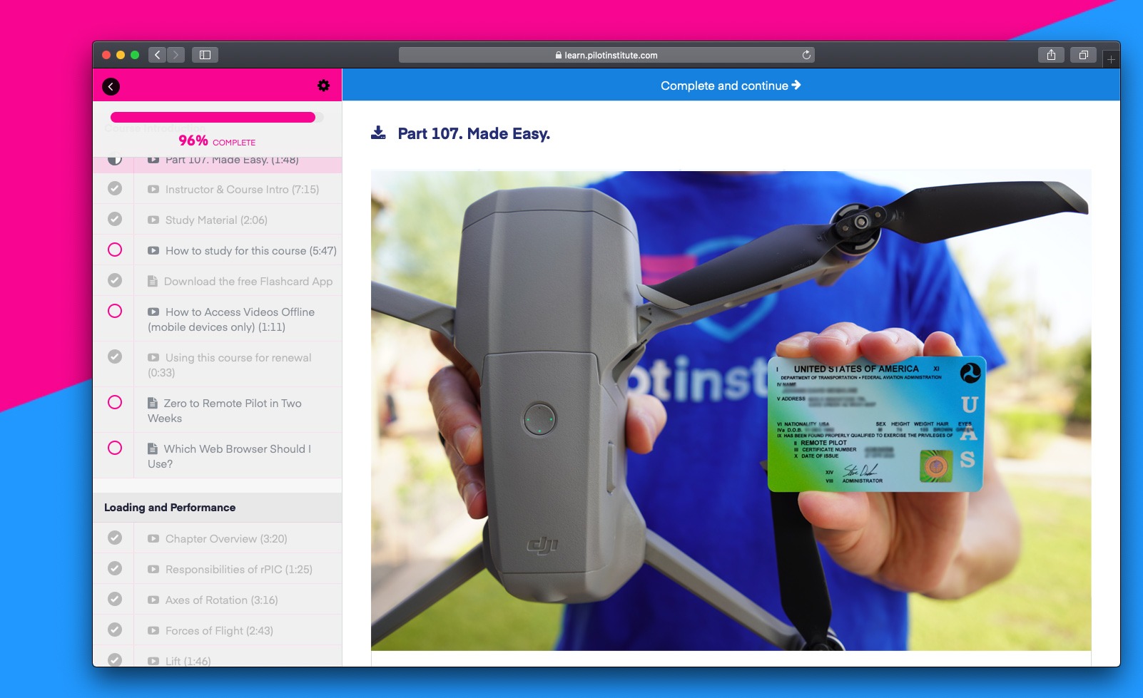 Pilot Institute Facebook ad