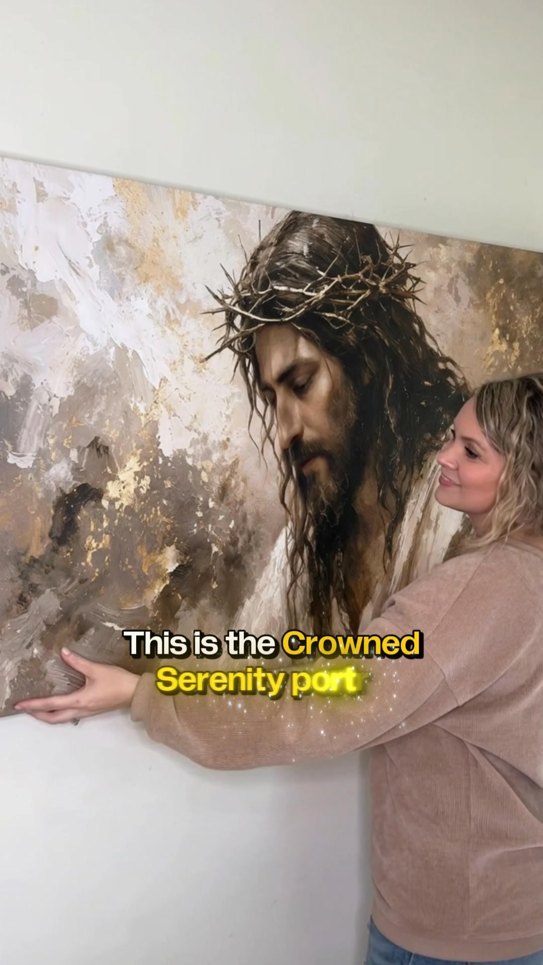 Tailored Canvases - Personalized Art Facebook ad: Crowned Serenity Portrait | Made in the USA | Ships Fast