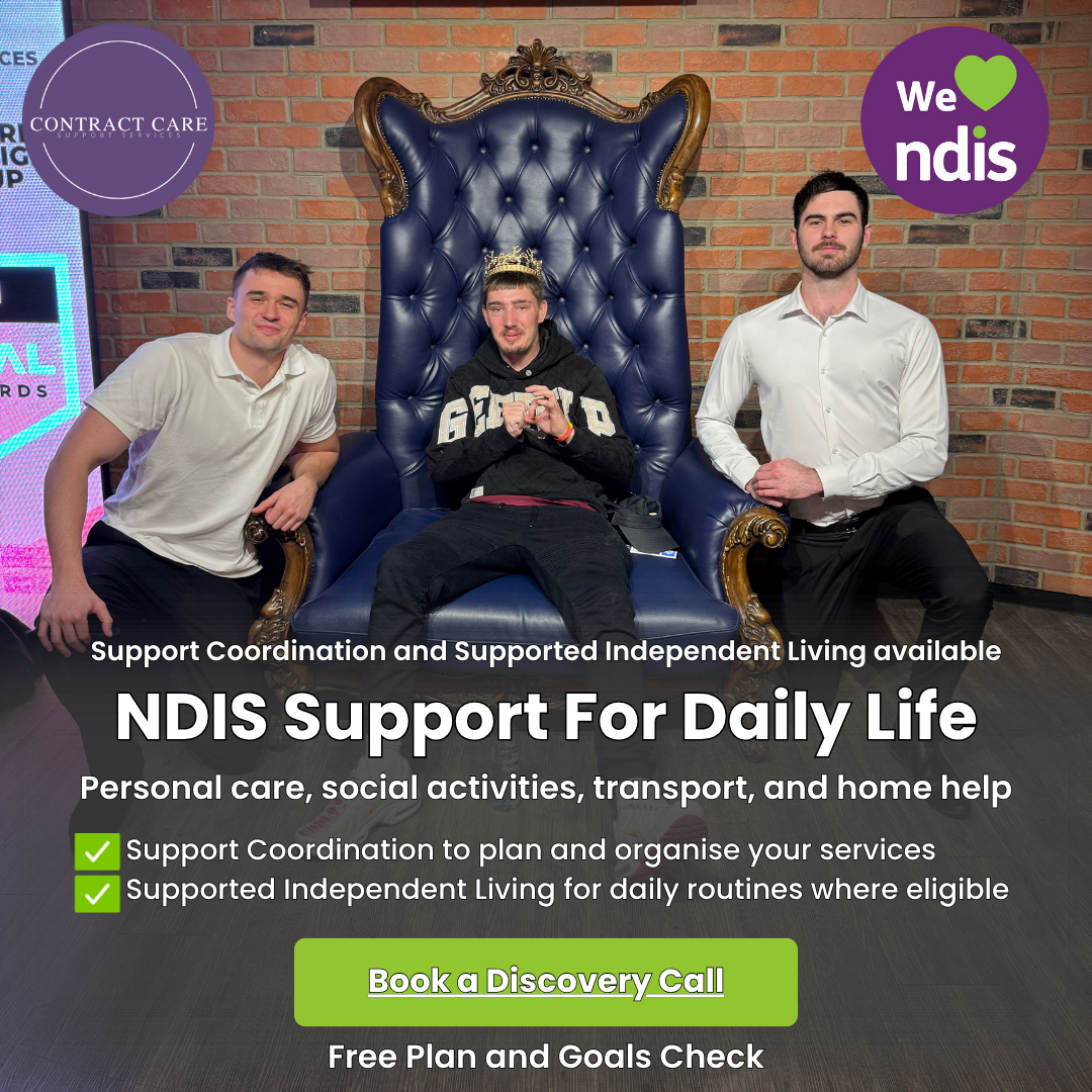 Contract Care Support Services Facebook ad: NDIS Support For Daily Life