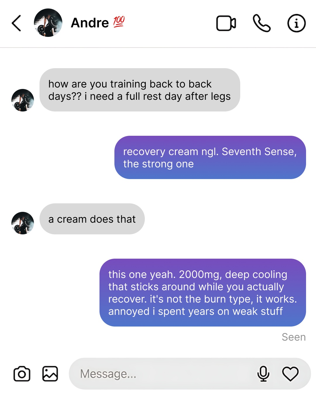 Seventh Sense Facebook ad