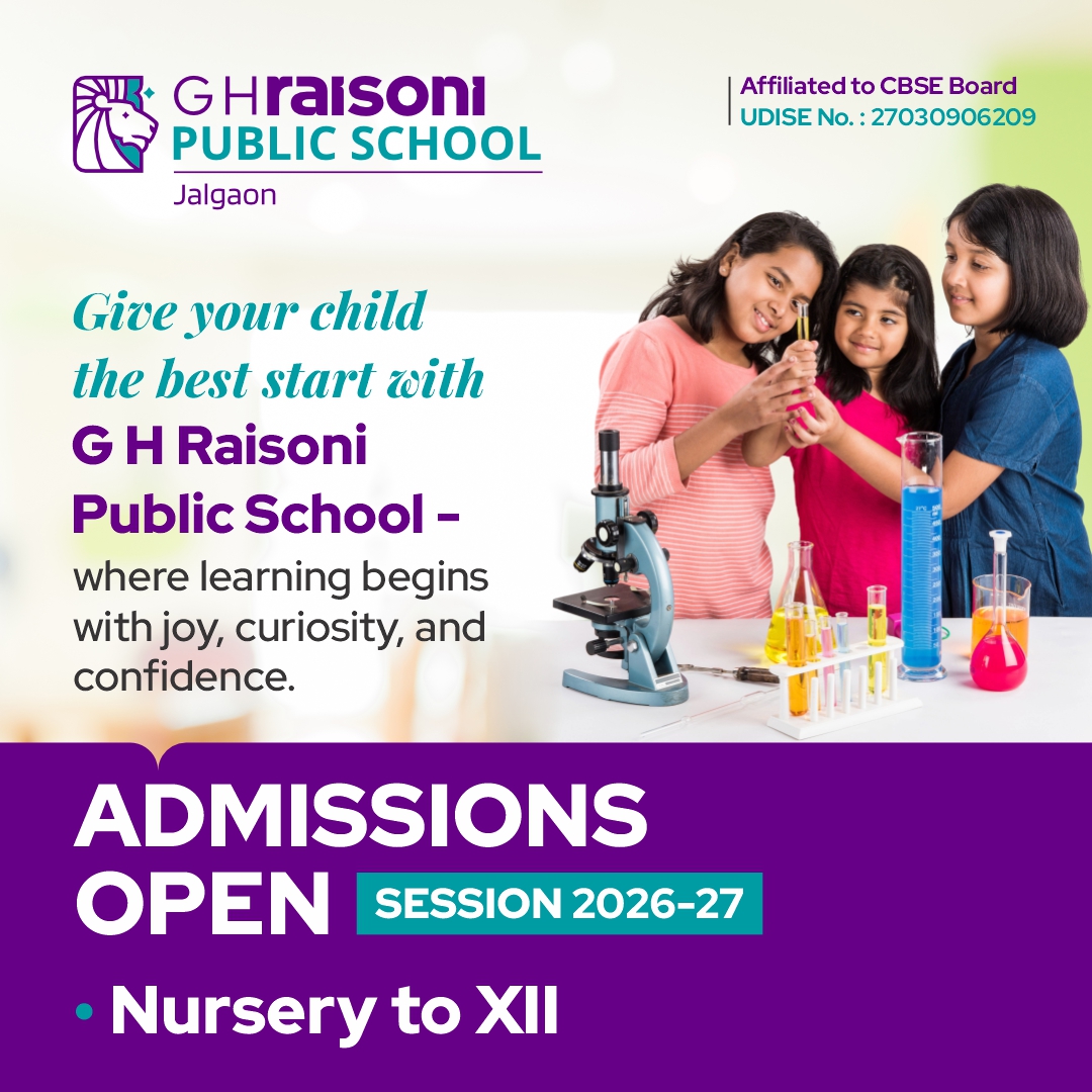 G H Raisoni Public School Facebook ad: Admissions Open for Session 2026-27 at GH Raisoni…