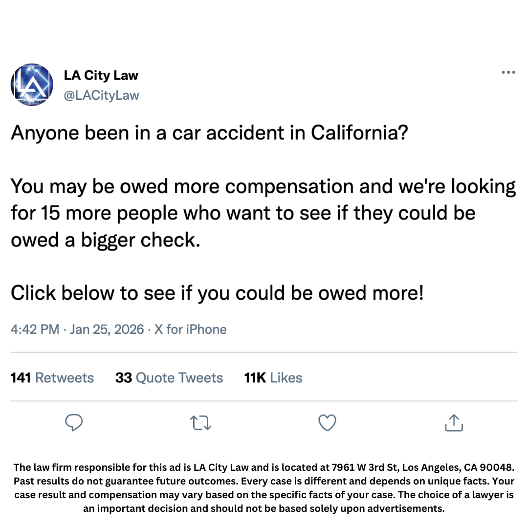 La City Law Facebook ad: Find out what you may be owed