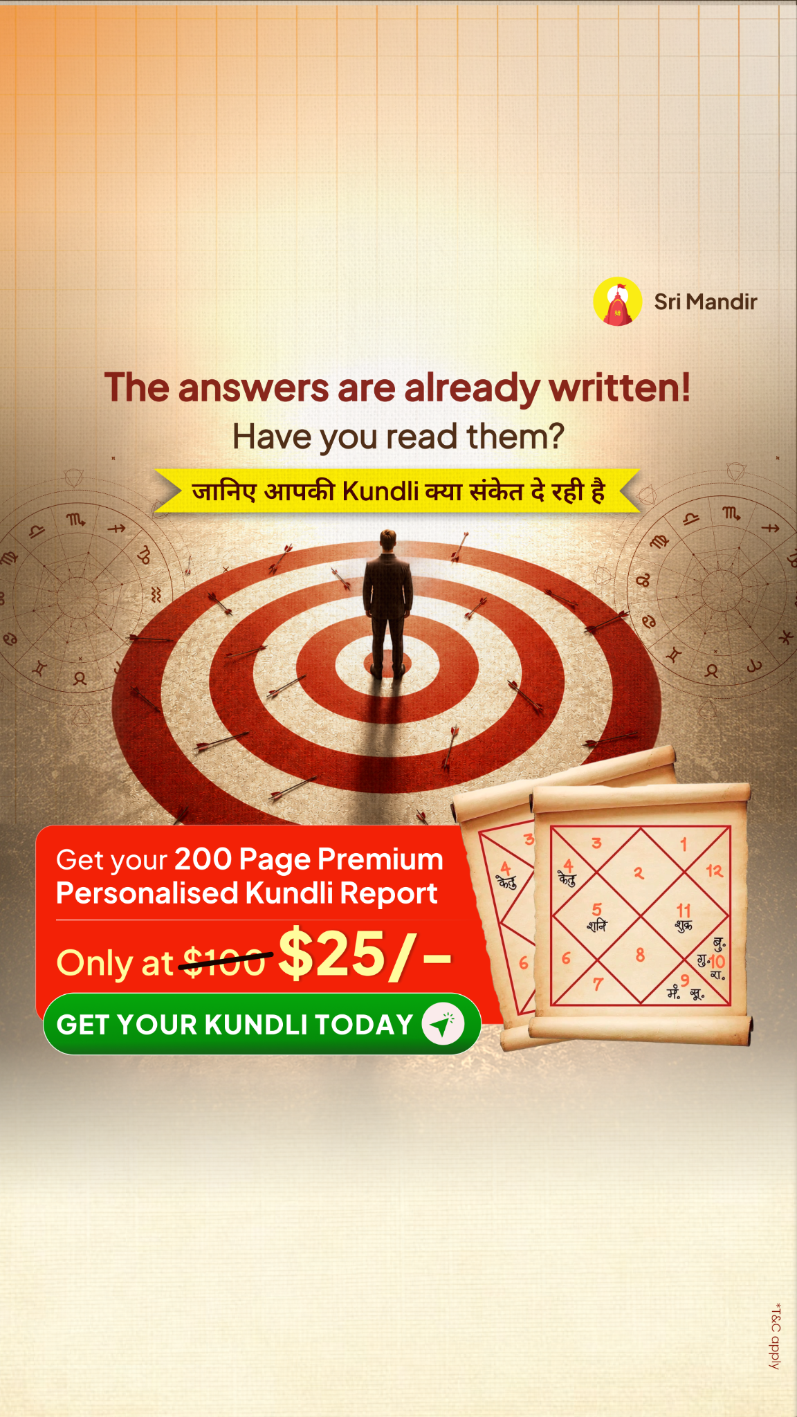 Kundli Guide by Sri Mandir Facebook ad