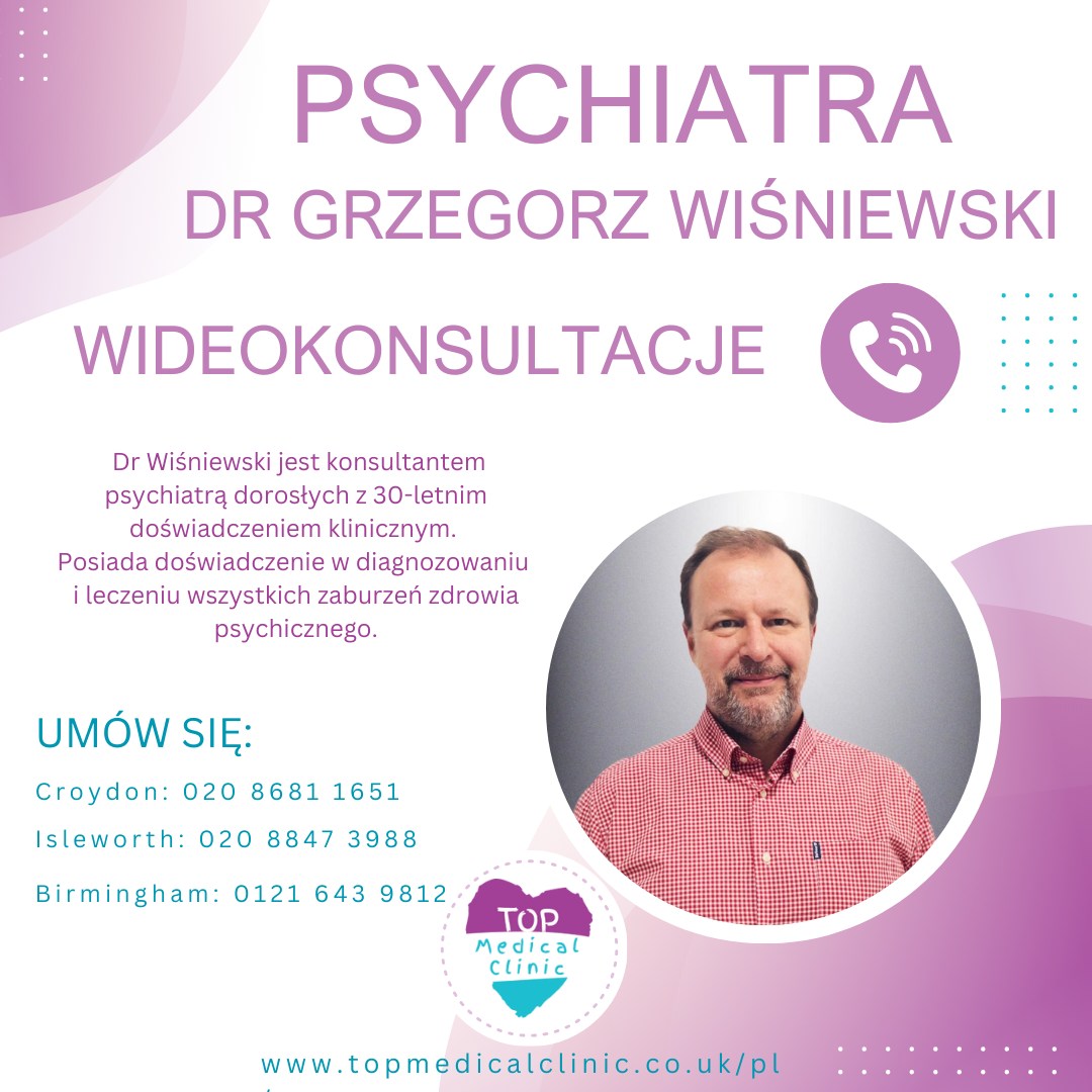 Top Medical Clinic Isleworth Facebook ad: PSYCHIATRA W TOP MEDICAL CLINIC - WIDEOKONSULTACJE