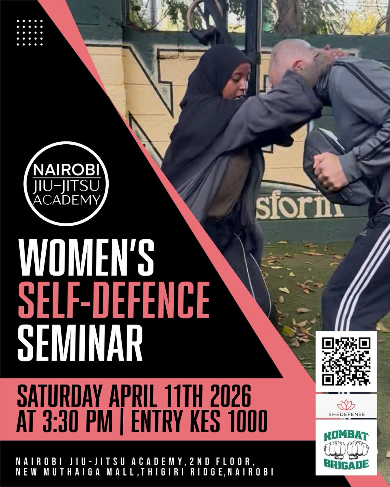 Nairobi Jiu Jitsu Academy Facebook ad: Hola everyone! We’re hosting a Women’s Self-Defence Seminar…