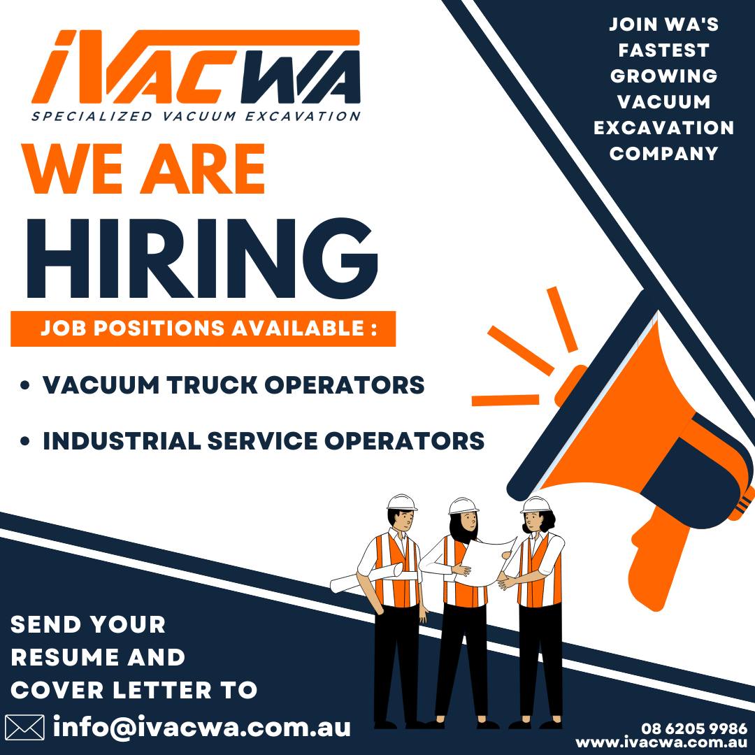 iVac WA Facebook ad: Join Our Team at iVac WA & Velocity…