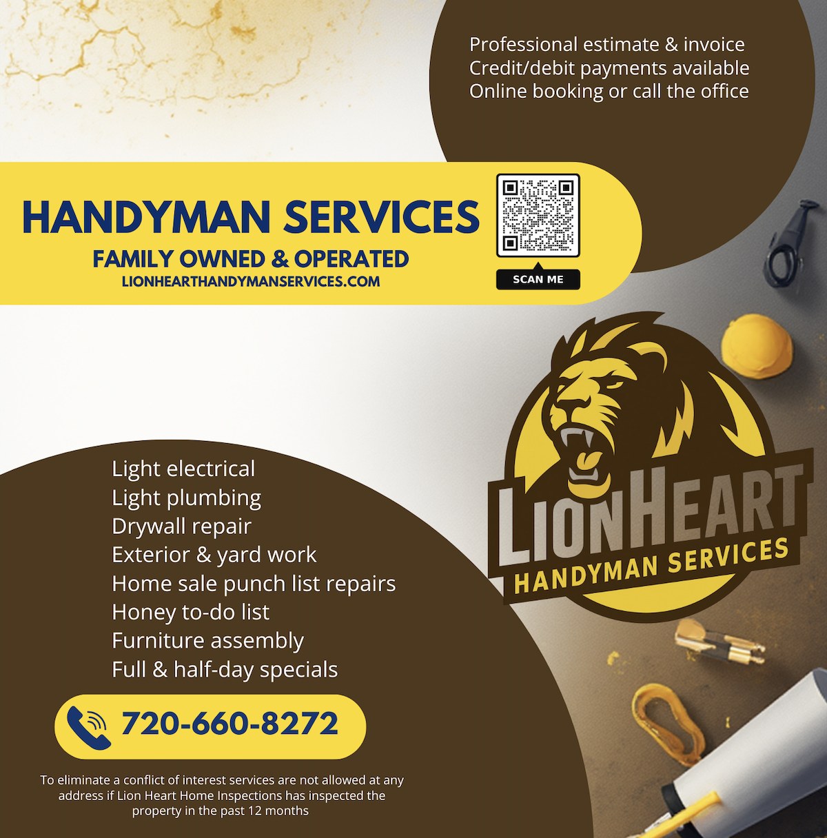 Lion Heart Handyman Services Facebook ad: We are rare in the handyman industry!