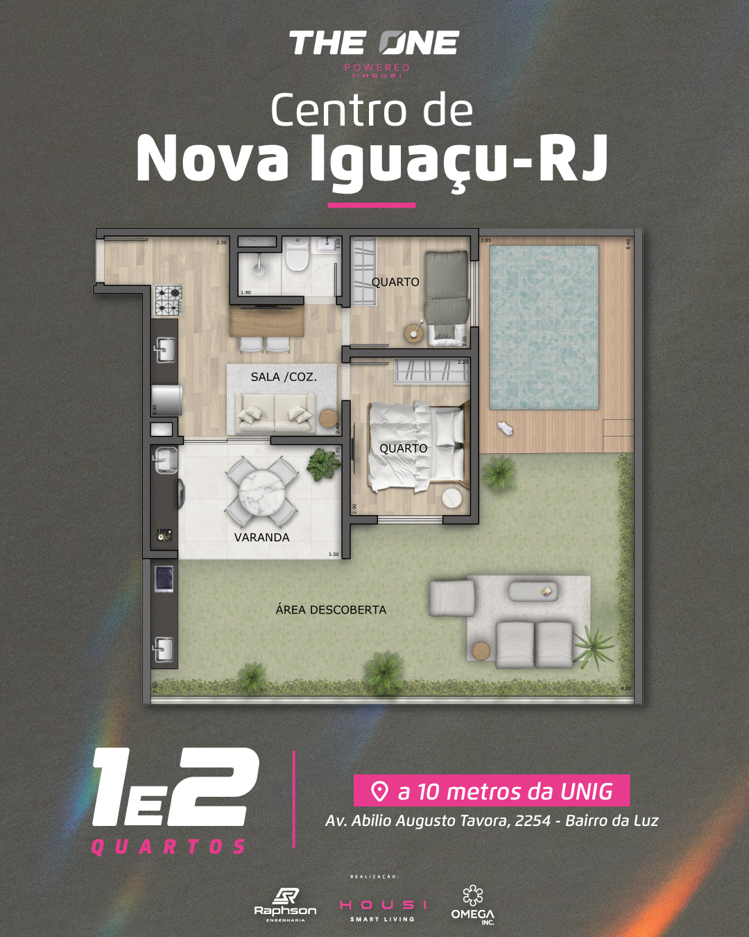 The One By Housi Facebook ad: 1 e 2 quartos