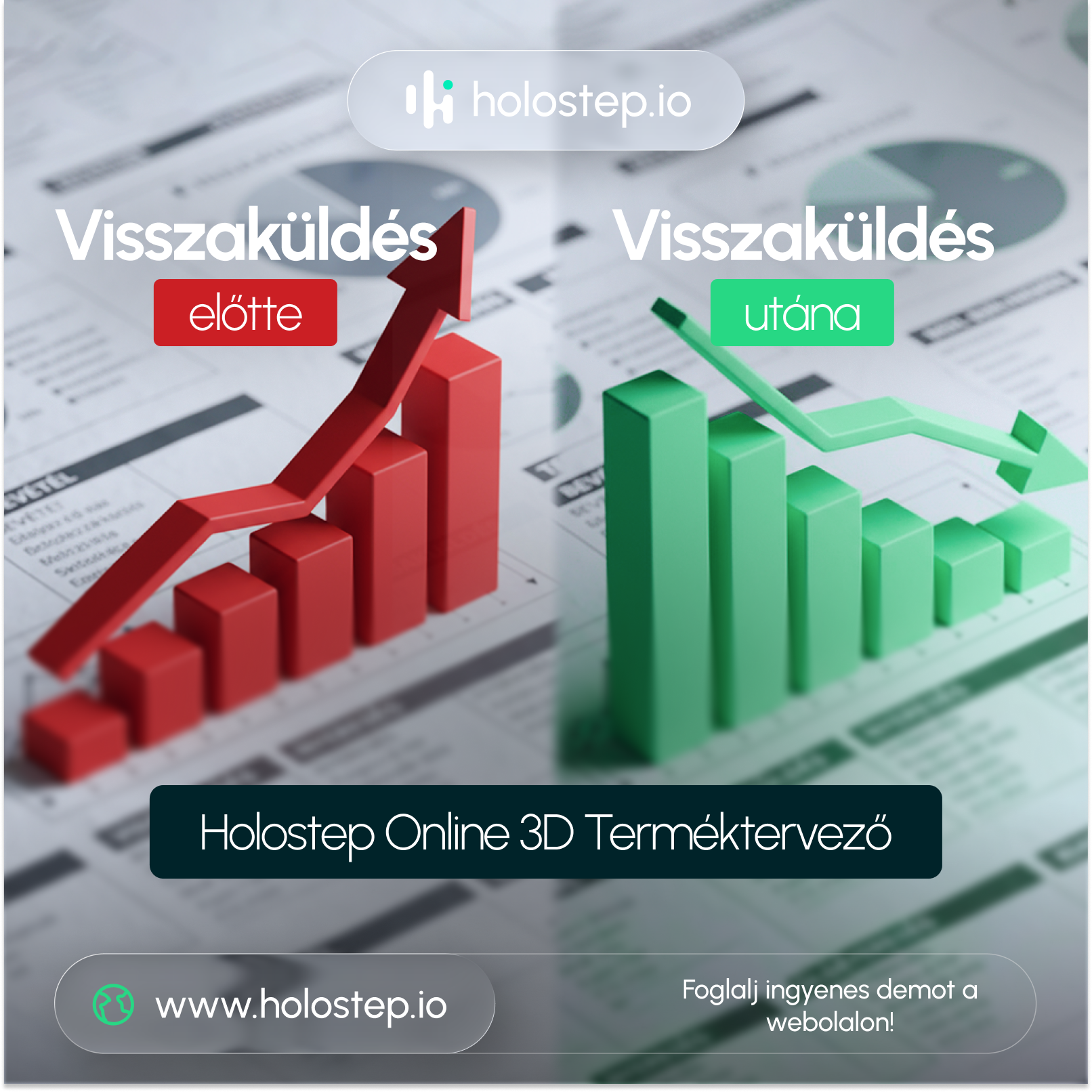 Holostep.io Facebook ad: Mutasd meg 3D-ben, mielőtt elmennek