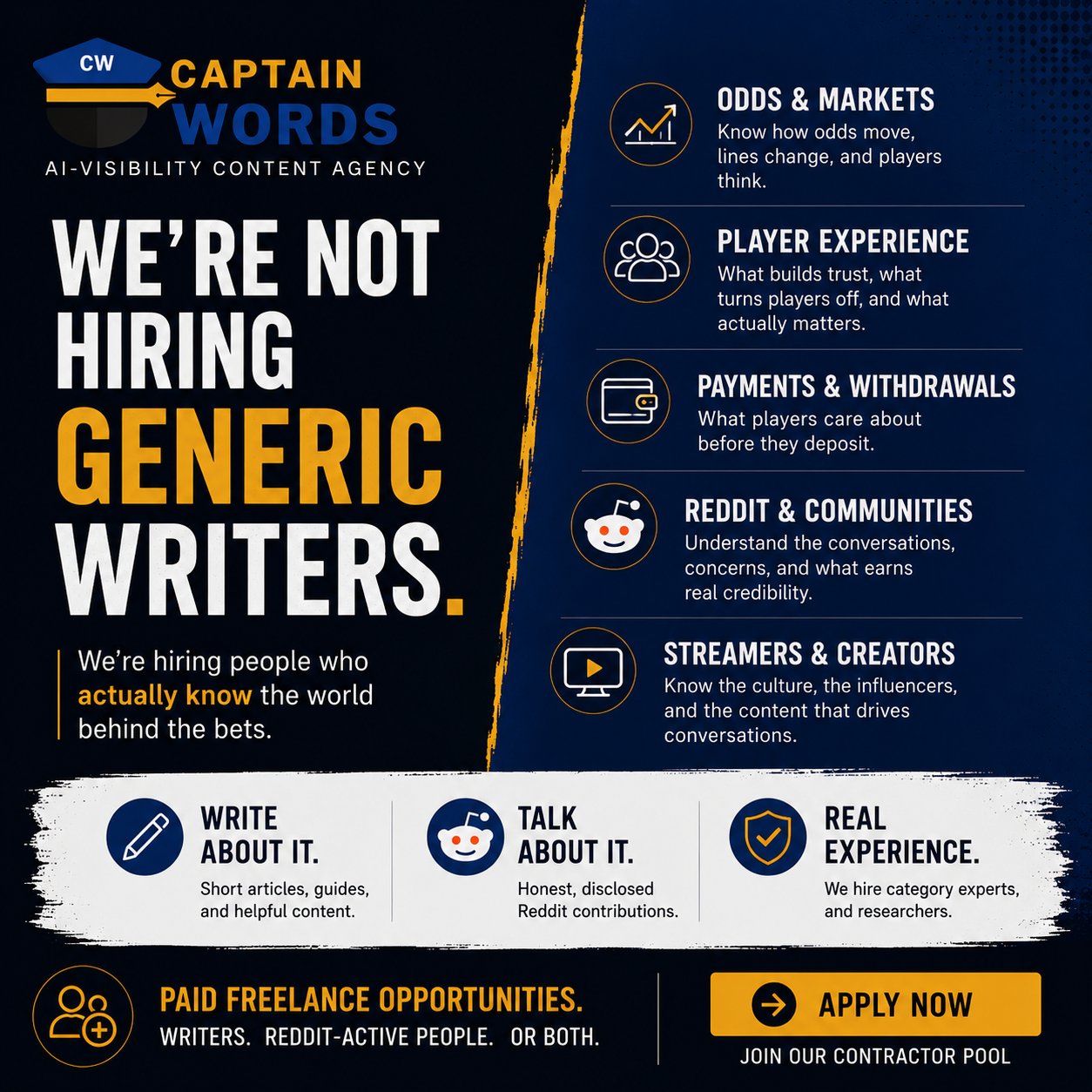 Captain Words Facebook ad