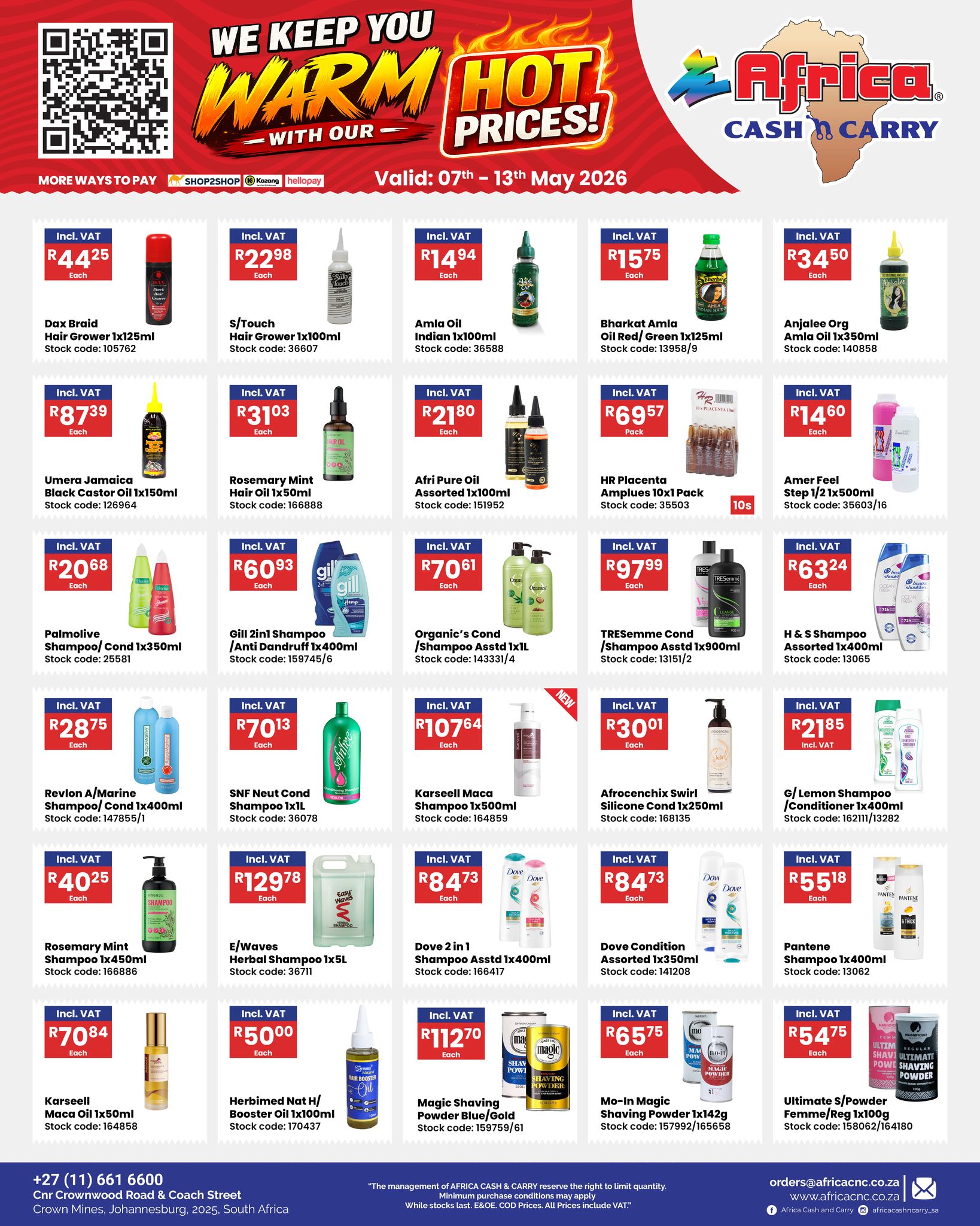 Africa Cash and Carry Facebook ad: Beat The Chill With Our HOT Deals!