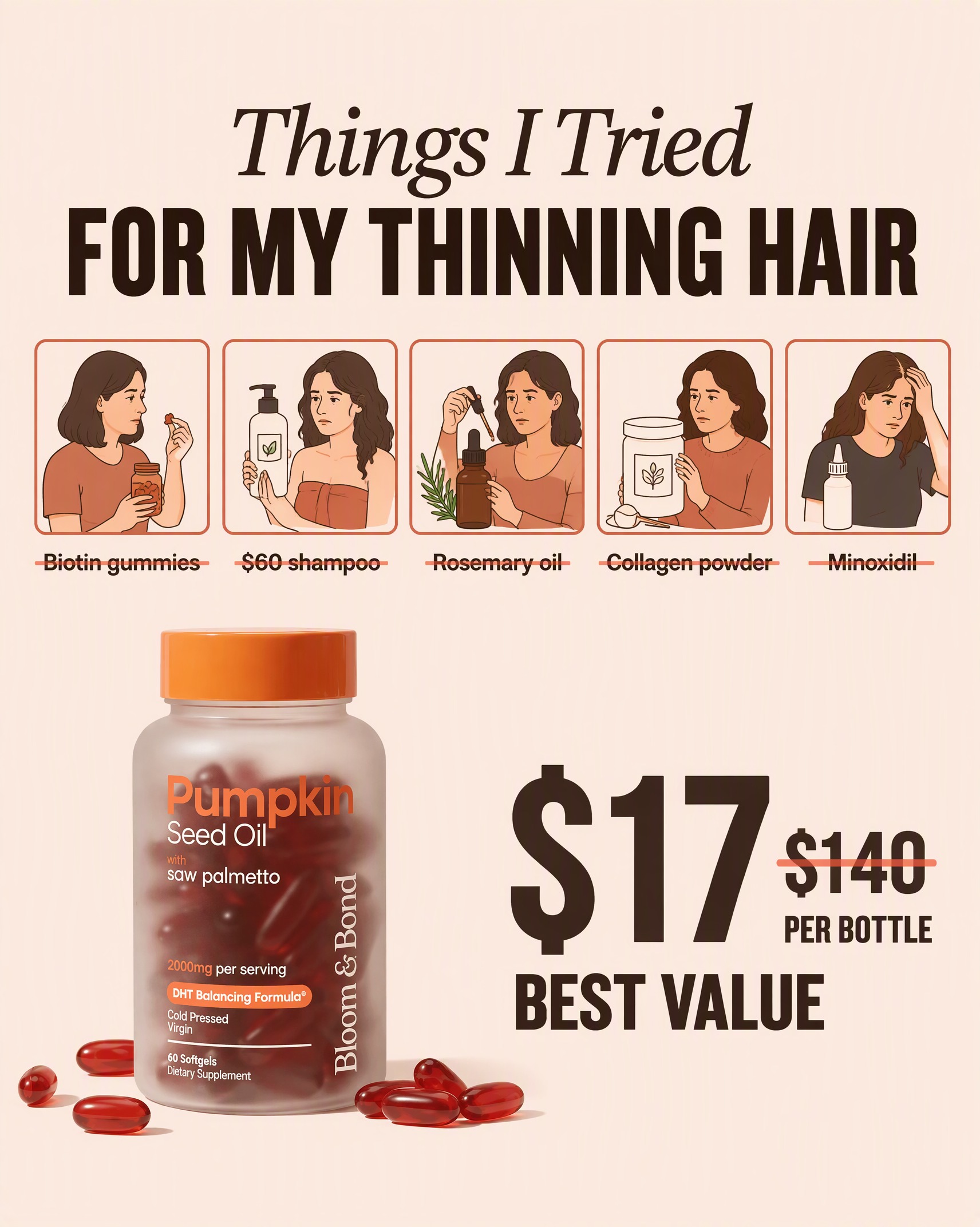 Beauty Reviews Facebook ad: Help Hair Loss Naturally