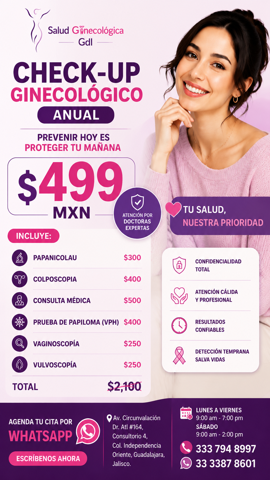 Salud Ginecológica Gdl Facebook ad from Jul 3, 2026