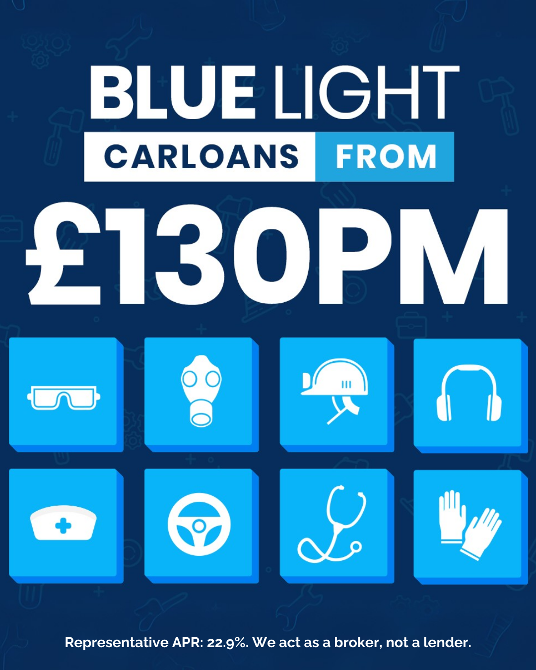 Blue Light Car Loans Facebook ad
