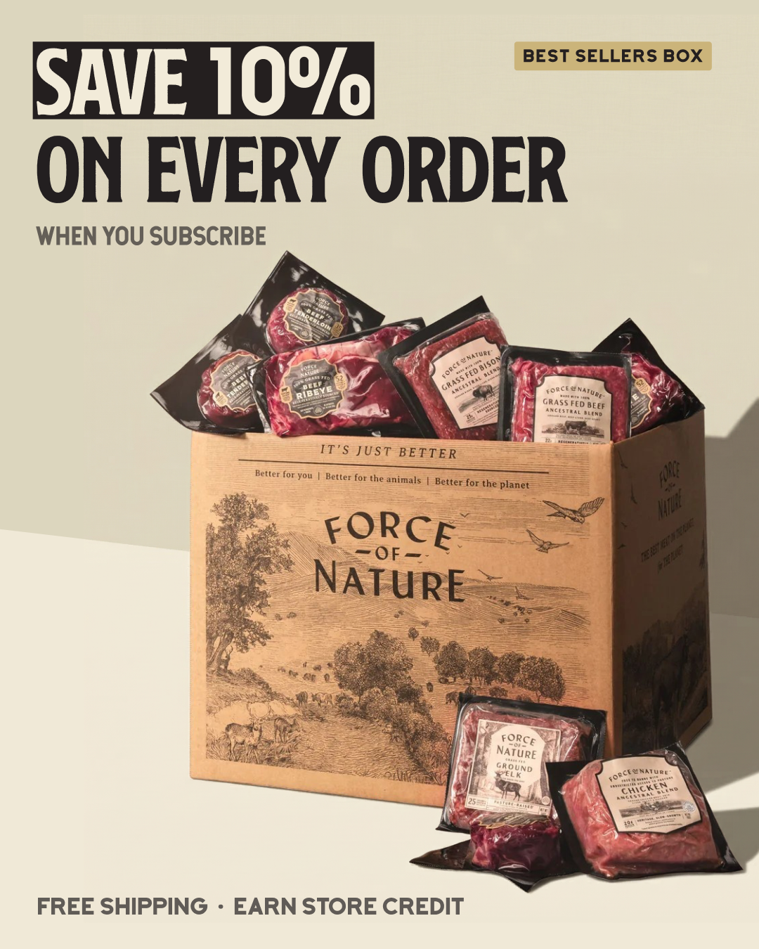 Force Of Nature Meats Facebook ad