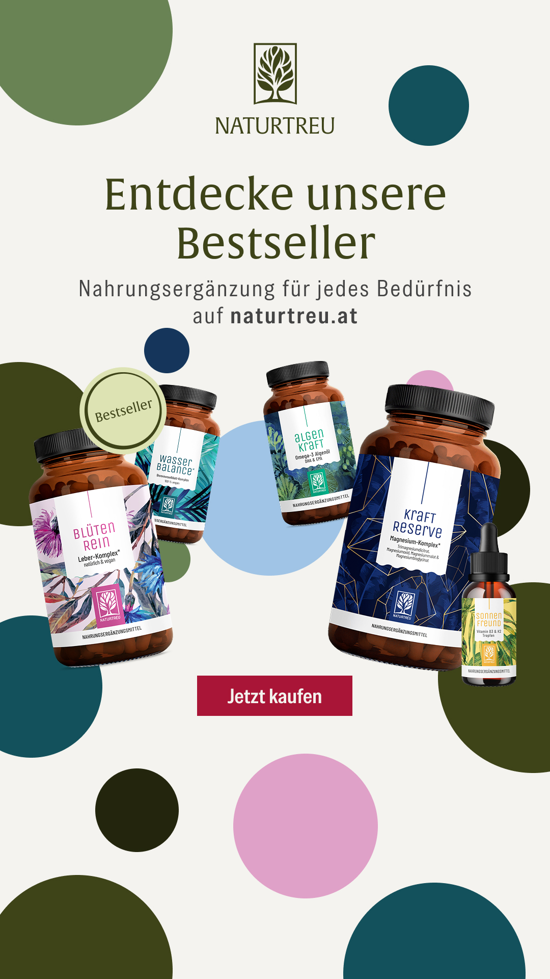 Naturtreu - Hochdosierte Vitamine und Mineralien Facebook ad