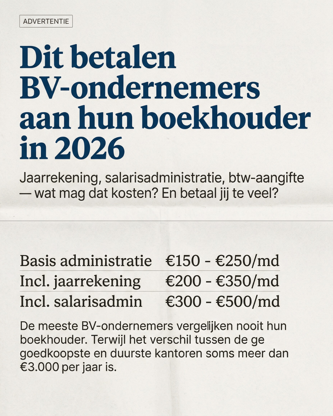 Boekhoud Tarieven Facebook ad