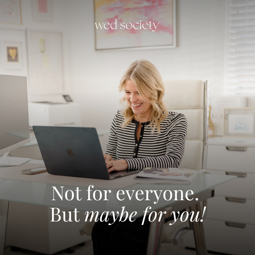 Wed Society Facebook ad: Is this the opportunity you've been looking for?