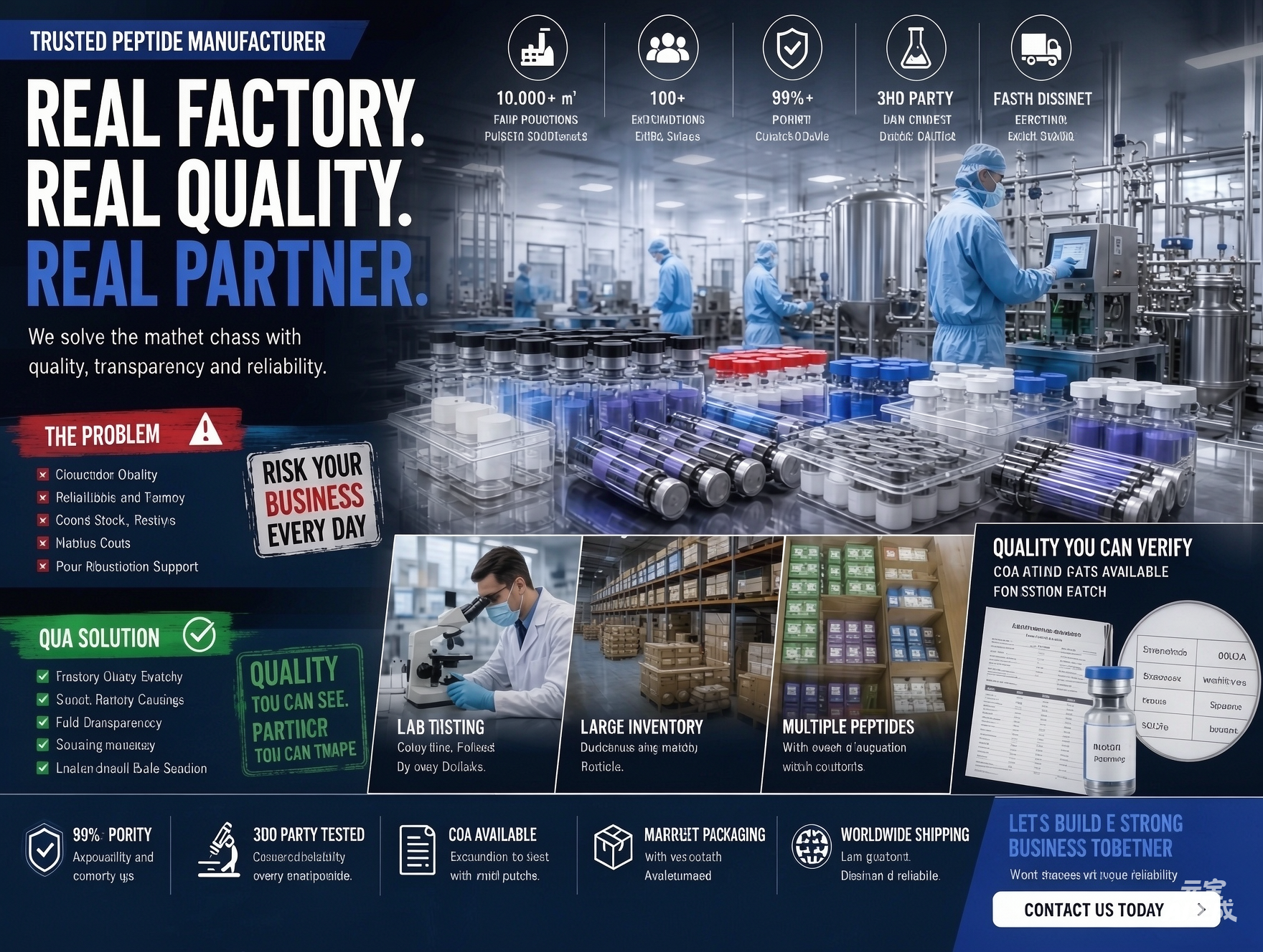 Goldfarb Abby Dixon Facebook ad: Premium Lyophilized Peptides, Australia