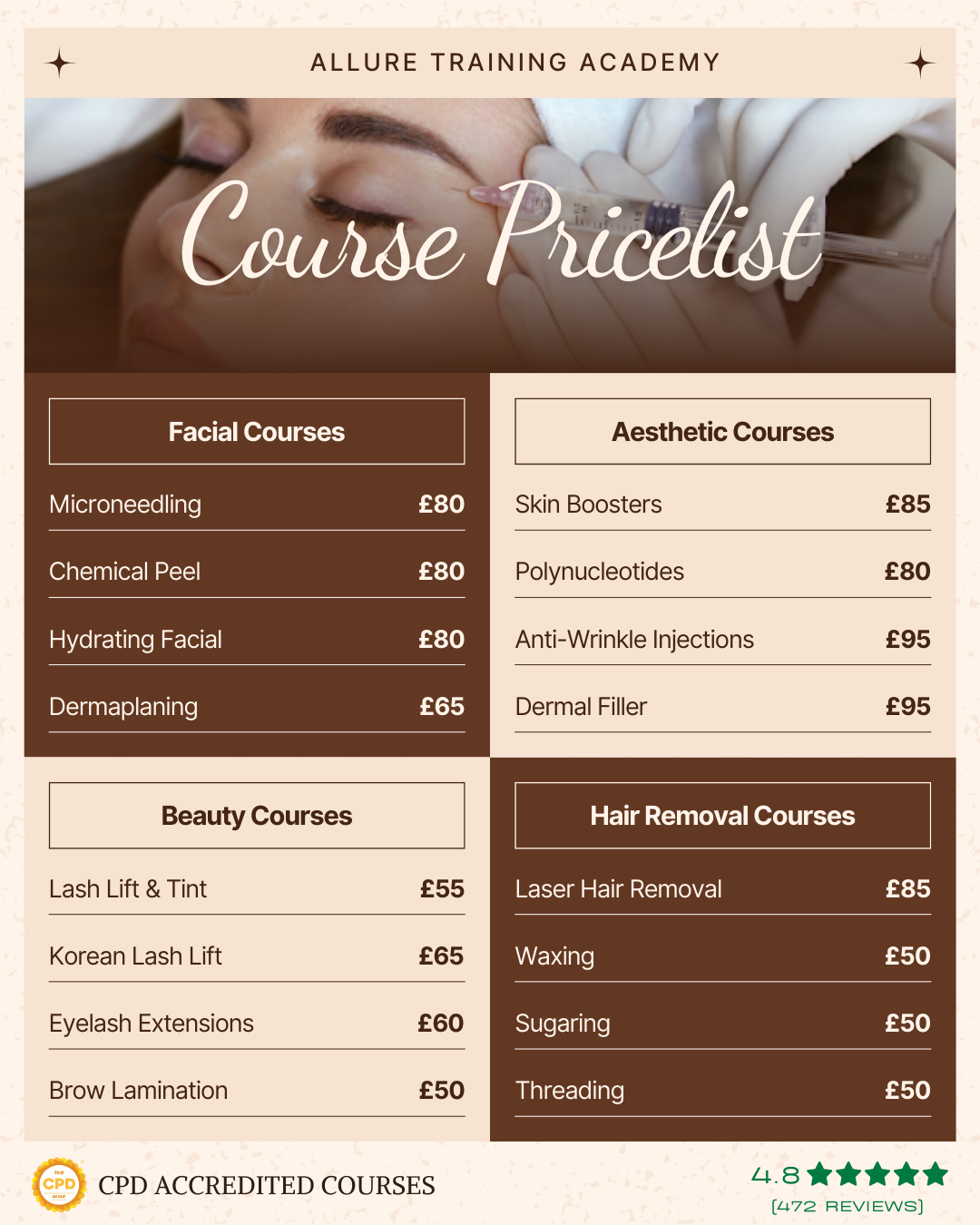 Allure Training Academy Facebook ad