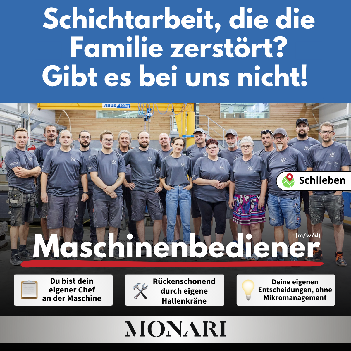 Job im Handwerk Facebook ad: Maschinenbediener & CNC-Profis aus Schlieben: Hol dir…