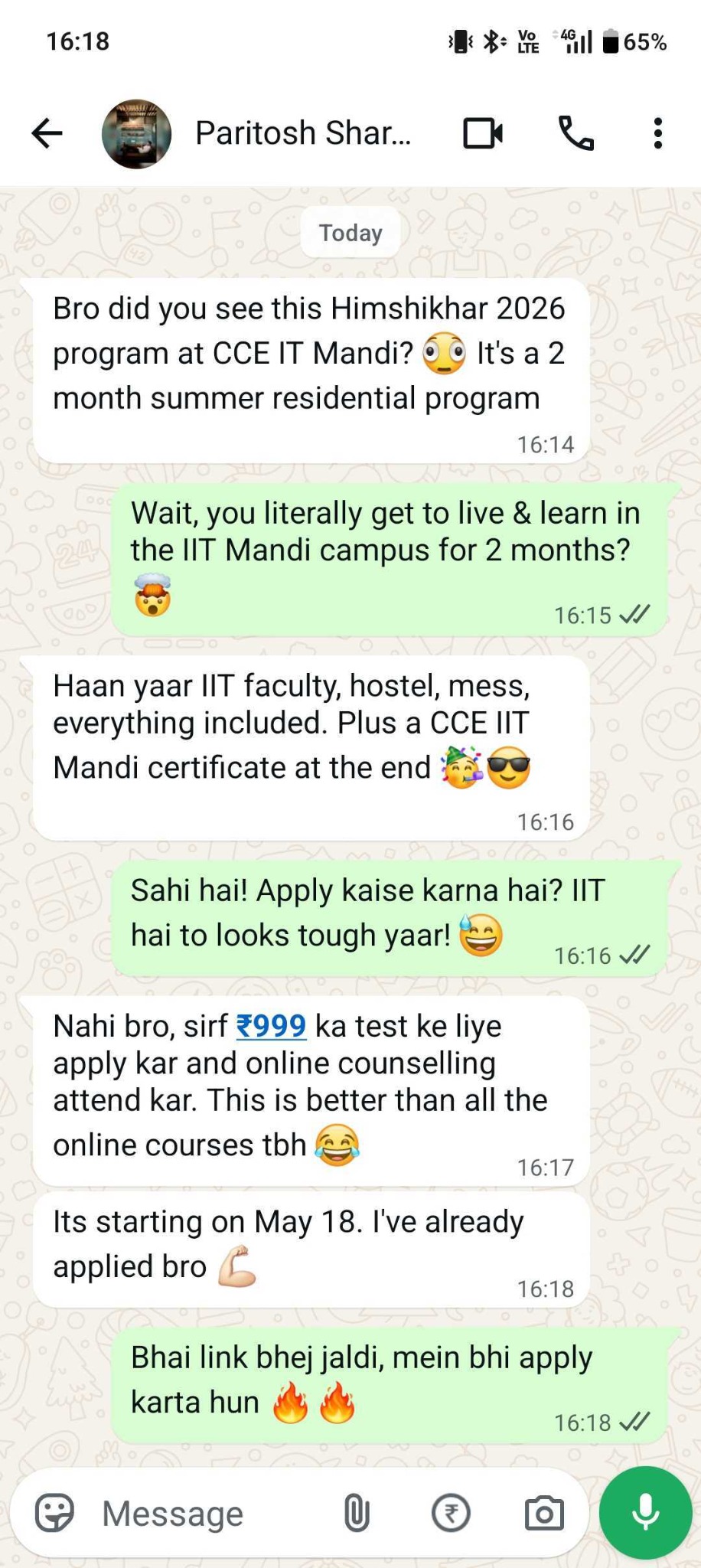 Himshikhar 2026 - Summer Residential Program at IIT Mandi Facebook ad from Apr 30, 2026