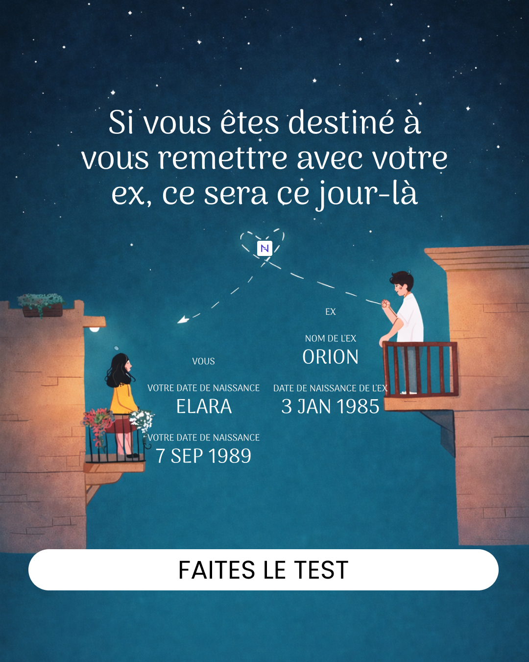 Nebula: Will my ex return? Facebook ad