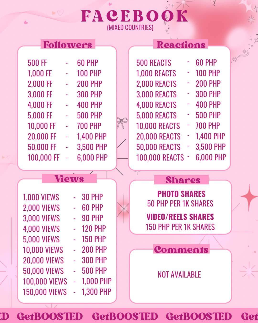 GetBoosted Facebook ad: GUSTO MO BA NG MAS MARAMING FOLLOWERS, REACTS…